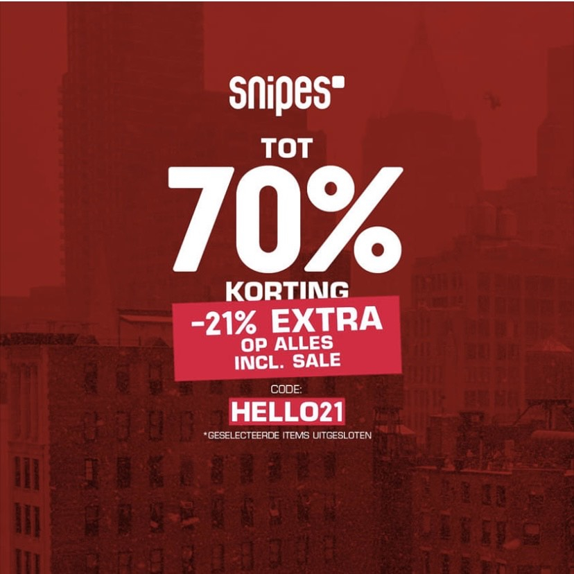 Extra Sale Bij Snipes 21 Korting Met Code Pepper