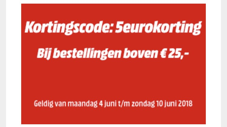 5 euro korting Media Markt 5 Euro Korting Vanaf 25 Euro Pepper Com 5 euro korting