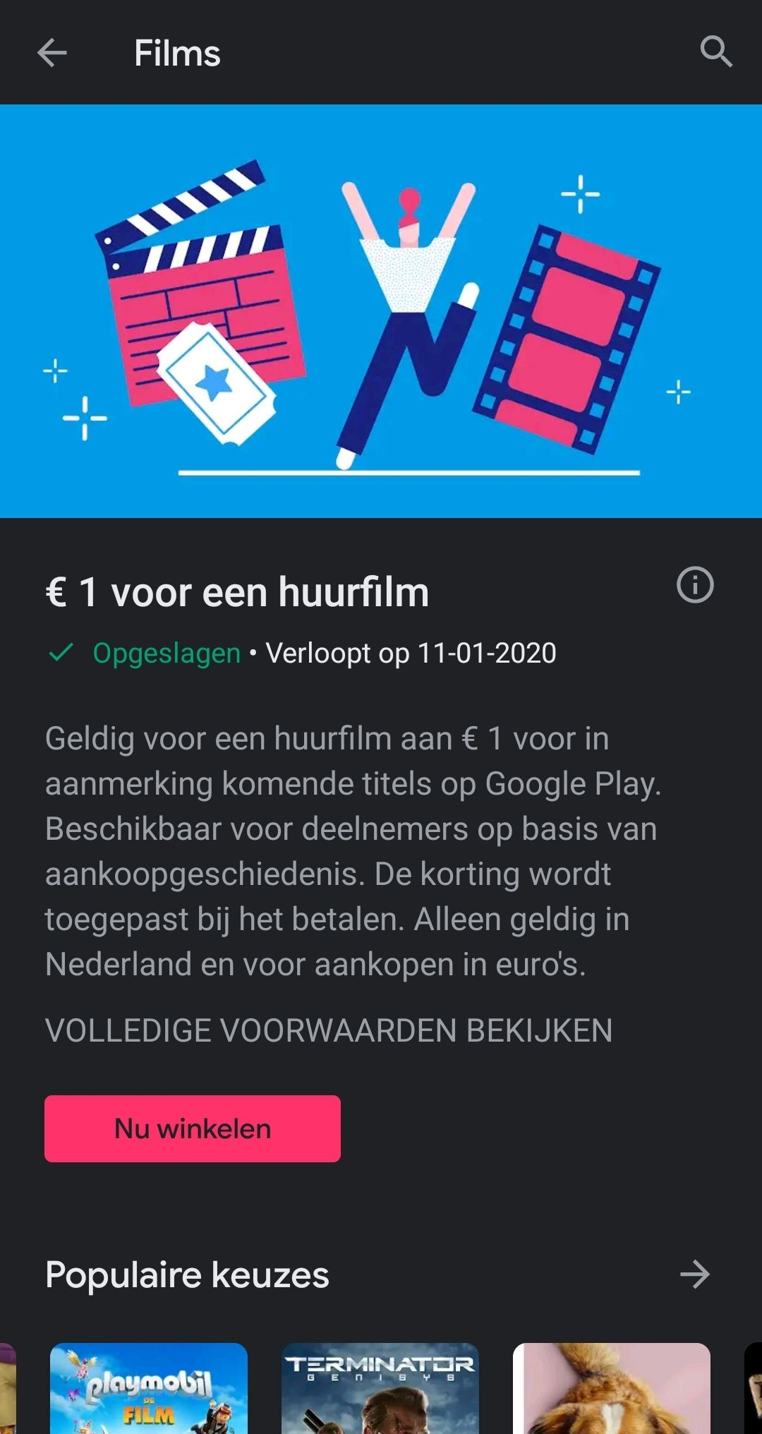 Voor 1 Euro En Film Op Google Play Movies Pepper Com