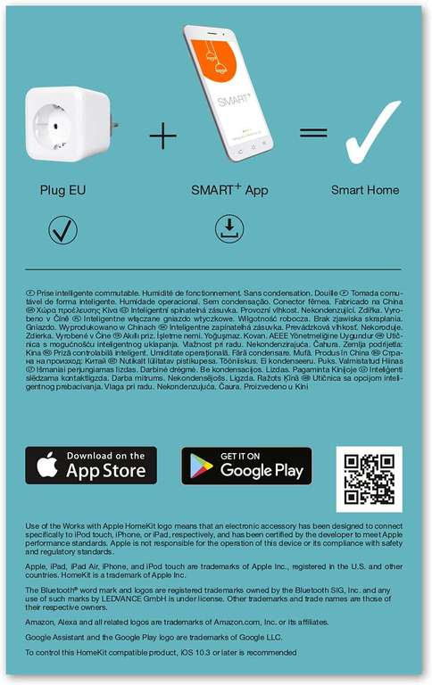 [Prime] LEDVANCE Smart+ Plug. (Apple HomeKit compatible)