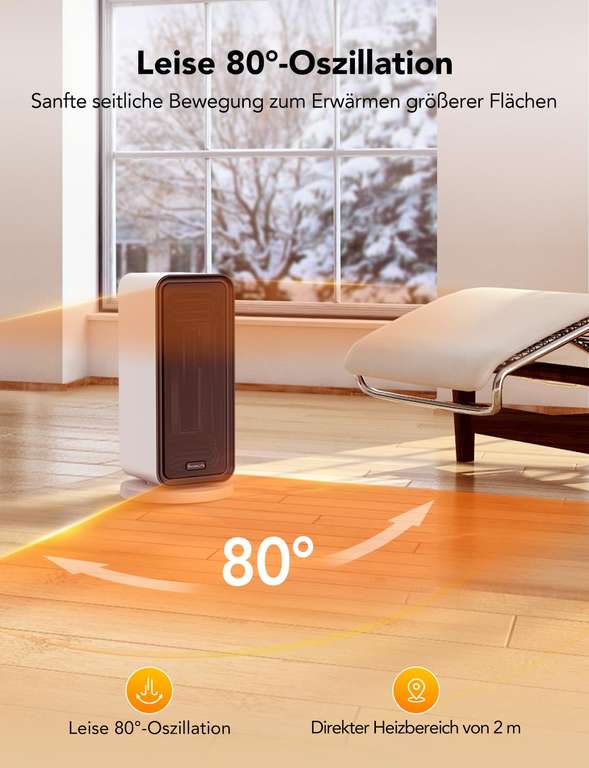 GoveeLife elektrische ventilatorkachel 1500W @Amazon.de