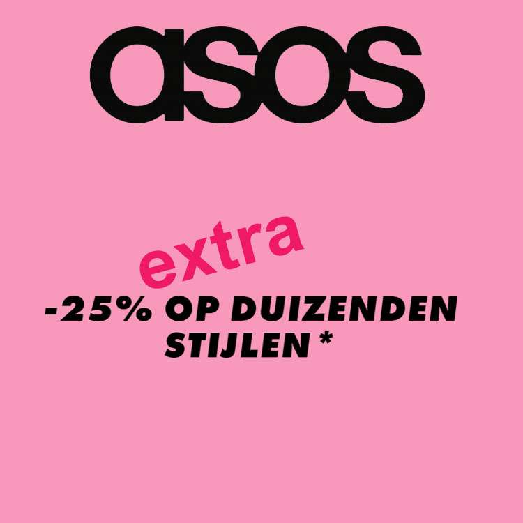 ASOS: 25% (extra) korting (va €30)