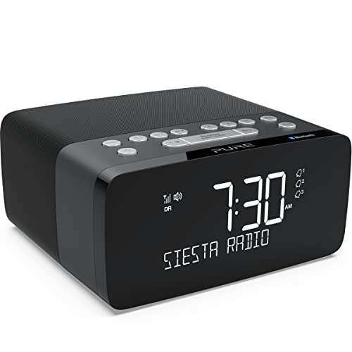 Pure Siesta Charge DAB+ radio met Bluetooth - Wekkerradio - Graphite - 80 euro coupon korting