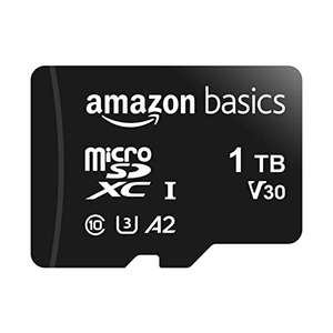 Amazon Basics - microSDXC 1TB A2 U3 Read Speed up to 100MB/s, 80 MB/s write [DE naar BE shipping!)