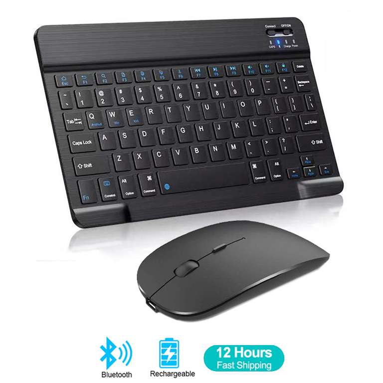 Bluetooth Qwerty toetsenbord 25x15cm en muis