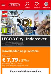 Lego city undercover Nintendo Switch + meer lego games