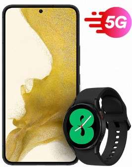 Samsung S22-256GB plus Watch4 (40mm) voor € 681,05