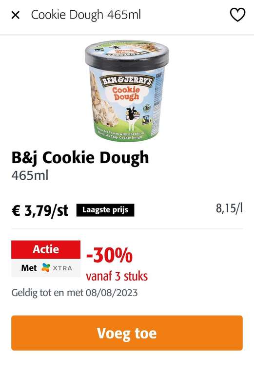 [GRENSDEAL BELGIË] Ben & Jerry's Cookie Dough (vanaf 3 stuks!)