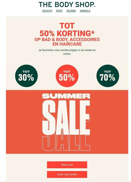 Body Shop Summer sale