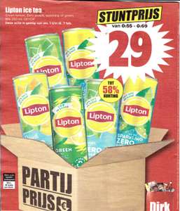 Lipton Ice Tea, blik 250 ml voor € 0,29 p/st @ Dirk