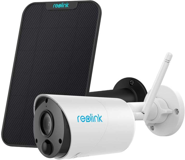 Reolink Argus Eco 1080p beveiligingscamera met zonnepaneel - wit / zwart