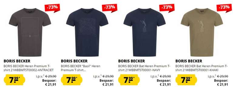 Boris Becker herenmode tot -86% - zoals trui €23,99
