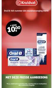 4 voor €10.00 op 25 diverse producten van ORAL-B mondverzorging