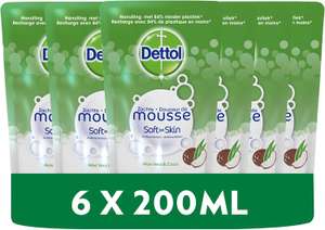 Dettol Hand Soap Soft Mousse - Refill Magic Foam - Aloe Vera & Coco - 200ml x6 - Bulk pack