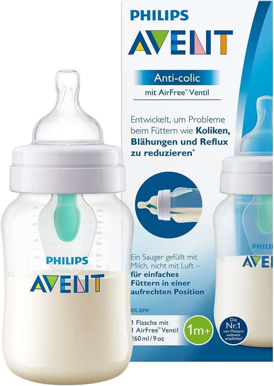 Philips Avent Anti-colic bottle with AirFree valve - 260 ml - 1 m+