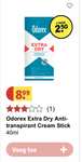 [kruidvat] Odorex Extra Dry Anti-transpirant Cream Stick 2 voor €2,50