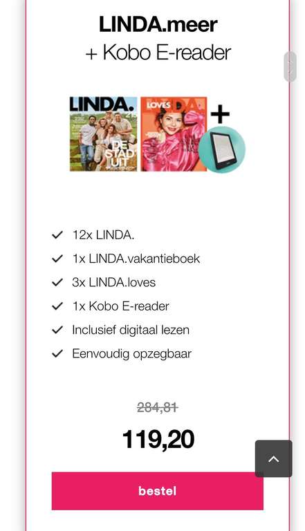 LINDA abonnement + Kobo Clara HD E-reader