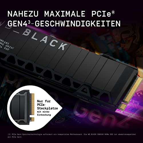 Western Digital SN850X 1TB M2 NVMe SSD incl. heatsink