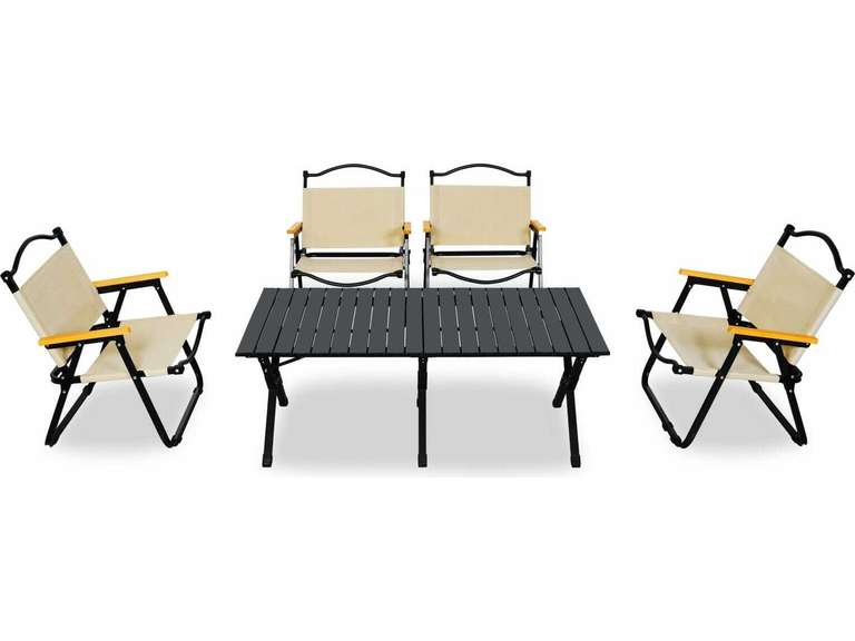 Feel Home Campingset (tafel + 4 stoelen) voor €53,95 @ iBOOD