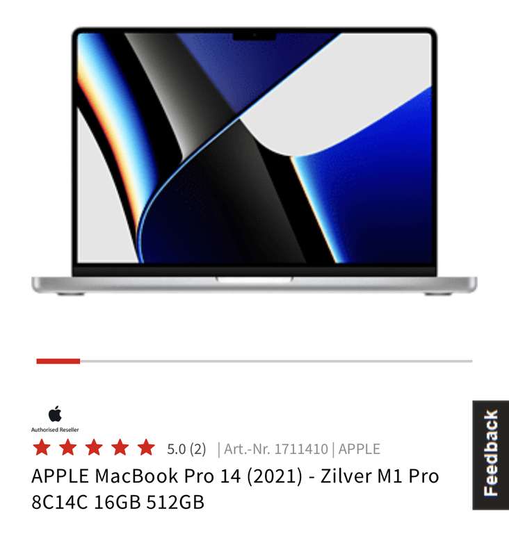 Apple MacBook Pro 2021 8C14C 512GB