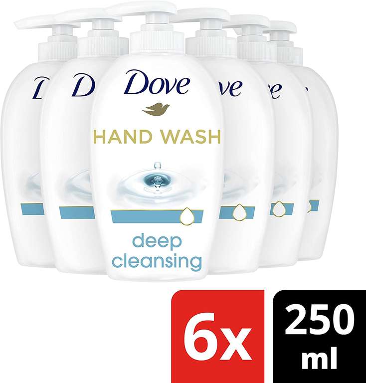 Dove Care & Protect Verzorgende Handzeep voor zachte en soepele handen na het wassen 6 x 250 ml