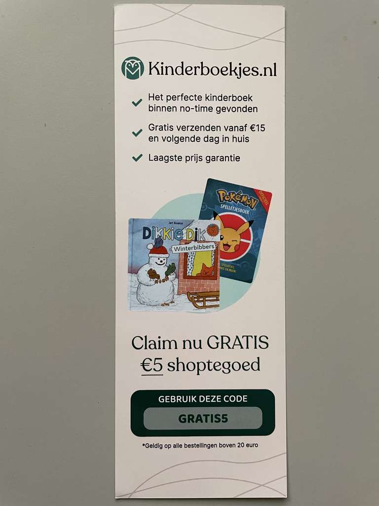 €5,- Korting vanaf €20 & 50% korting op eerste pakket @ kinderboekjes.nl