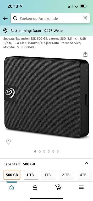 Seagate Expansion SSD 500 GB