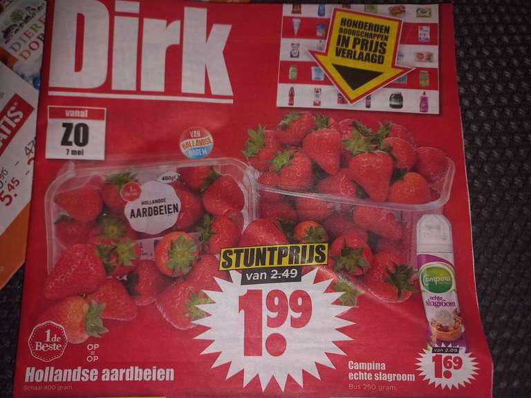 Bakje 400 gram aardbeien bij Dirk vd Broek