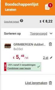 [GRENSDEAL] Colruyt - Grimbergen dubbel 16 flesjes voor 8,22