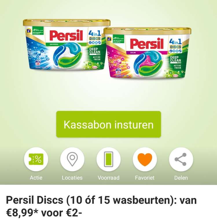 Persil Discs (10 óf 15 wasbeurten): van €8,99* voor €2-