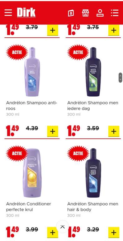 (Dirk) Andrelon Shampoo of conditioner 300ml