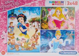 Clementoni 3x48pcs Disney princess puzzel voor €3,25 @ Amazon NL