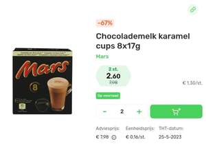 2 x Mars chocolade caramel Dolce gusto cups 8 x 17g