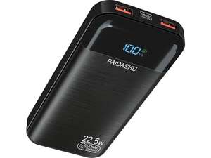 PAIDASHU Power Bank 22.5W 27000mAh Fast Charging PD20W USB C Portable Charger With LCD Display 3 Outputs & 2 Inputs