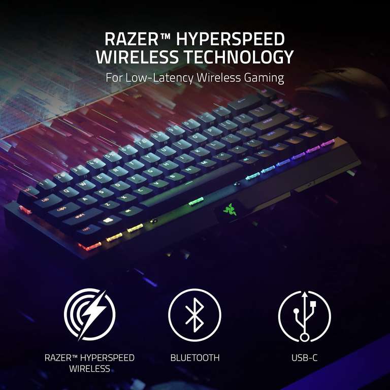 Razer BlackWidow V3 Mini HyperSpeed 65% Wireless Keyboard