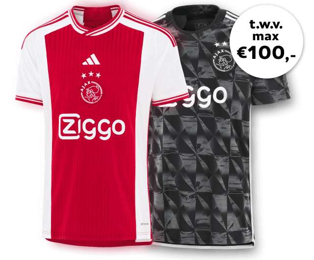 Ajax thuis of derde shirt voor €15,25