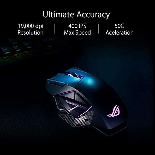 ASUS ROG Spatha X Wireless Gaming Mouse with Magnetic Charging Station