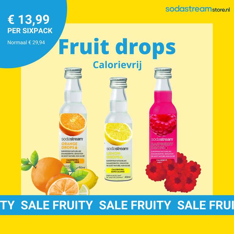 Sixpack Fruit Drops siroop €13,99 @ SodaStreamstore