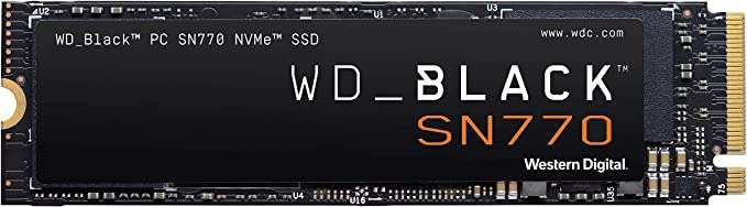 WD Black SN770 NVMe, 2 TB Interne SSD (Zwart, WDS200T3X0E, M.2 2280, PCIe Gen4 x4)