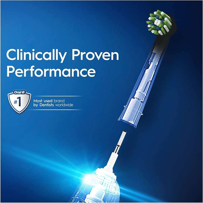 Oral-B CrossAction opzetborstels met CleanMaximiser-technologie, zwart, 10 stuks