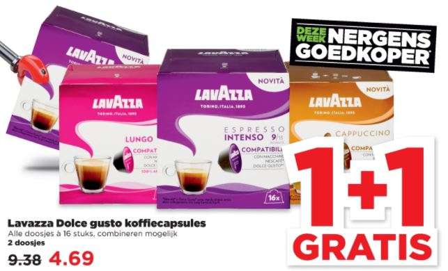 Lavazza Dolce Gusto cups 1+1 gratis @Plus