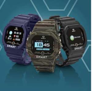 Marea smartwatch met zwarte rubberen band B60002/1