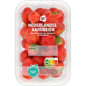 400 gram Nederlandse Aardbeien van €5 voor €3 @ AH (ofwel €7,50 per kilo)