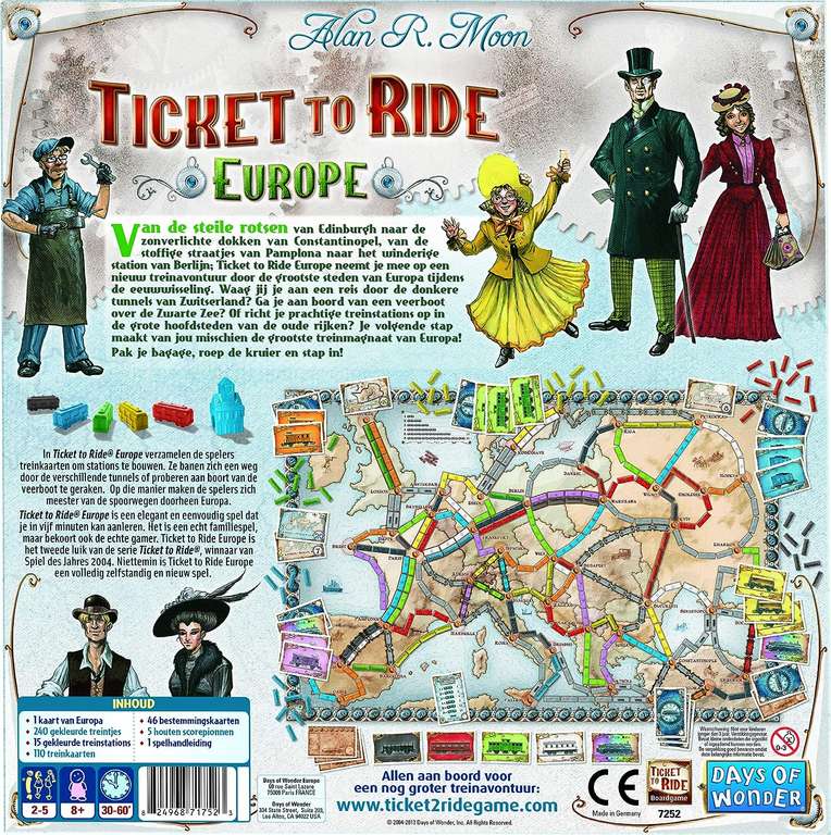 Ticket to Ride - Europe - Uitdagend Bordspel - Reis door Europa - Nederlandstalig - Voor de hele Familie [NL]