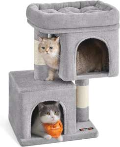 Feandrea dubbel kattenhuis met krabpaal @ Amazon NL