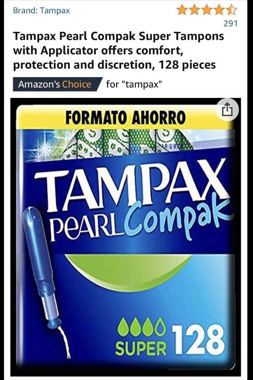 Tampax tampons 128 stuks