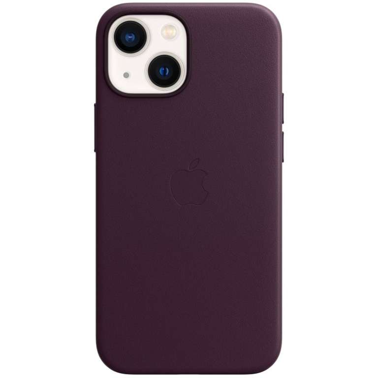 Apple Leather Backcover MagSafe voor de iPhone 13 Mini - Dark Cherry & Wisteria €26,06 @ Smartphonehoesjes