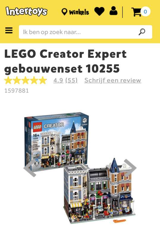 Lego Assembly Square (10255) + set twv 20 euro + voucher