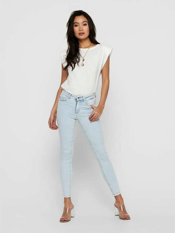 ONLY dames skinny jeans ONLBLUSH LIFE MID SK RAW AK REA298 NOOS