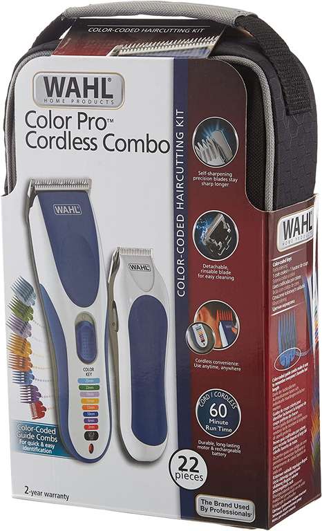 WAHL ColorPro Cordless Clipper Combo- tondeuze en trimmer - zowel snoerloos als op netvoeding